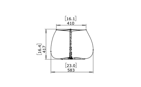 Blinde Design Stitch 25Concrete Planter - Graphite Finish - BLD.1.P.STI.25.Y.GH